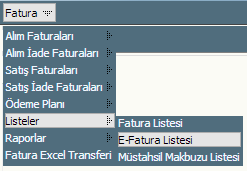 AYRICA Sisteme girmiş olduğunuz e-faturaları Xml formatında