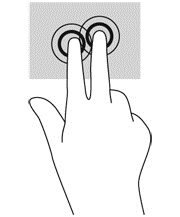 İki parmağınızı Dokunmatik Yüzey alanına yerleştirin ve seçilen nesneye yönelik seçenekler menüsünü görüntülemek için bastırın.