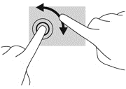 Sağ elinizin işaret parmağını süpürme hareketi ile saat 12 konumundan saat 3 konumuna kaydırın.