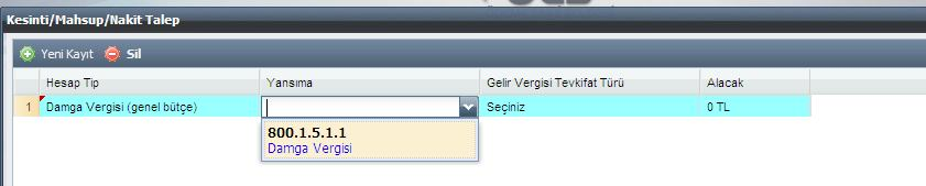 Belirtilen işlem türünde iki adet kesiti vardır. Gelir Vergisi Tevkifatı Damga Vergisi 600 Hesap işlemleri ile ilgili kayıtlarınızı aşağıda belirtilen yöntemde geçekleştirebilirsiniz.