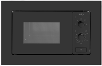 MİKRODALGA AMF9011X01 AMF9031B01 YENİ Ankastre Inox Mikrodalga Fırın Ankastre çerçeve kullanımı ile tam ankastre Şık siyah cam kapak ve parlak siyah kontrol paneli Butondan kontrollü kolay açılır