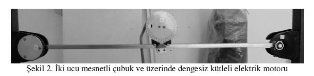 4. Deneyin yapılışı Eğer deney düzeneği hazır değil ise öncelikle Şekil 1 de görülen deney düzeneğinin kurulması için; 1. Çubuk iki ucundan mesnetlenir (Şekil 4) 2.