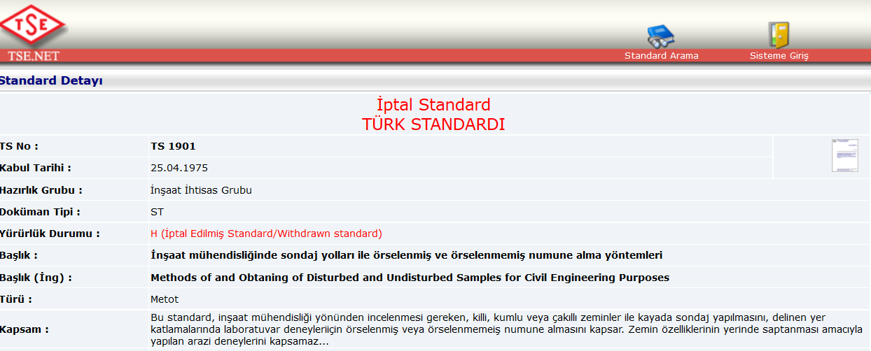 kitaplar ve standartlar ASTM (American Society for Testing