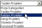 BÖLÜM II PROJELER Projeler Listesi Sayfa: Proje > Projeler Projeler sayfasında sisteme kayıtlı projeler listelenir. Projeler sayfası ilk açıldığında kayıt görüntülenmez.