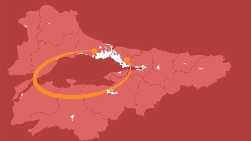 134 İSTANBUL BÖLGE MODELİ MEKANSAL GELİŞİM STRATEJİ ÇERÇEVESİ İşbirliği -İstanbul Büyükşehir Belediyesi -İstanbul Metropoliten Planlama Hazırlayan -Kentsel Strateji İstanbul un yeniden yapılanma