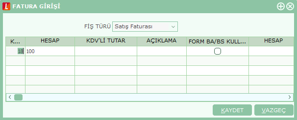 Dövizli Tutar, iģlemin TL karģılığı dövizli tutarıdır.