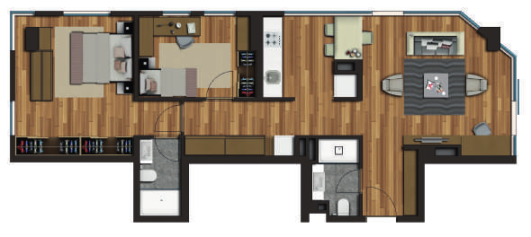 3 m² MASTER BANYO : 3.2 m² YATAK ODASI - 2 : 9.5 m² BANYO : 3.2 m² BAHÇE TERASI : 12.