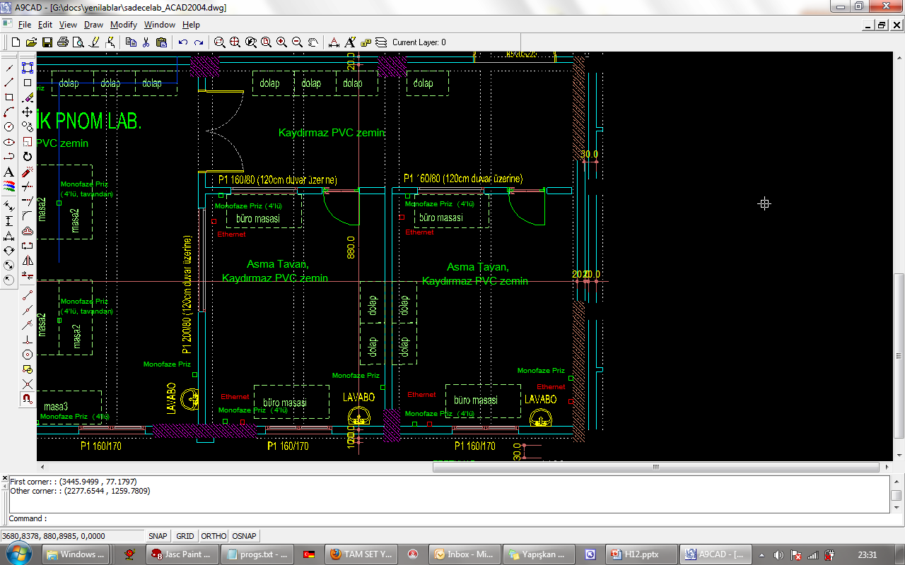 Auto Cad Auto CAD, ısıtma havalandırma, tesisat veya doğalgaz üzerine