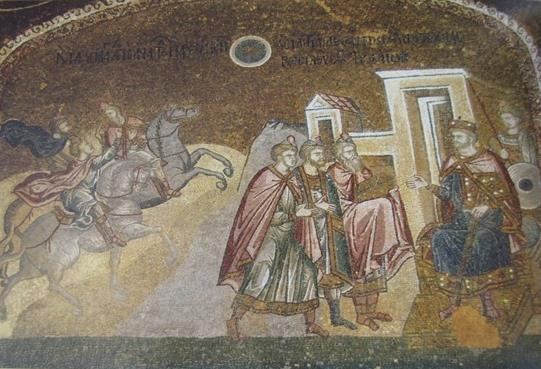 Resim 4. Üç Müneccim-Kralın Yolculuğu İkinci grup betimlemeler iç nartekste yer alan Müjde konulu sahnelerdir.