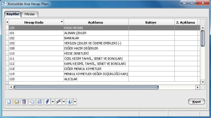 Konsolidasyon İşlemleri Firmanın birden fazla lokasyonda faaliyet göstermesi ya da holding yapısının söz konusu olduğu durumlarda farklı firmalara ait bilgilerin konsolidasyonu, bilançonun alınması