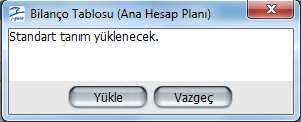 Tablo için programda yer alan standart tanımı kullanılabileceği gibi tamamen kullanıcı tarafından da tanımlanabilir.