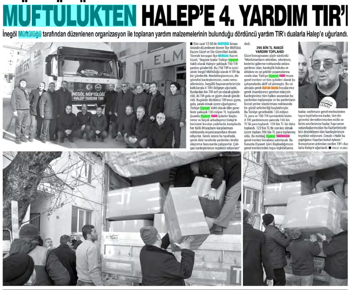 YILDIRIM Tarih : 23.1.2017 HAFTADA 6 GÜN YERE.