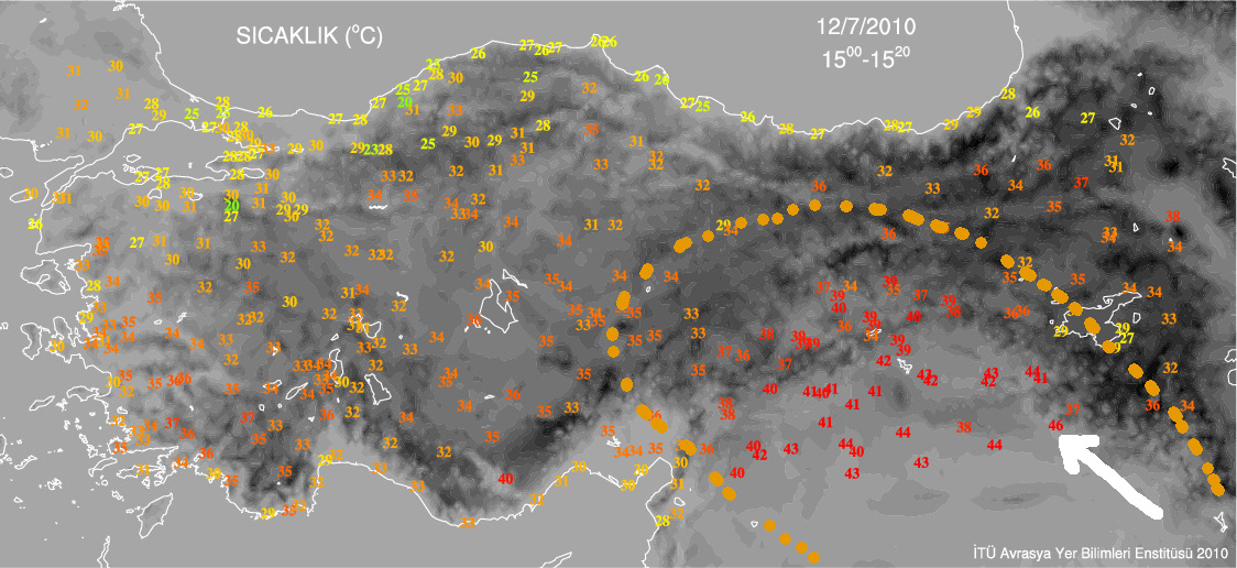 Akdeniz ve Güneydoğu Anadolu Bölgesinde etkilidir.