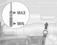242 Araç bakımı Motor yağı ölçüm çubuğunun üzerindeki MAX seviyesini geçmemelidir.