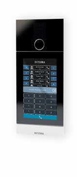 Products Interra Intercom Interra offers elegance and comfort with touch panel intercom door unit. And device is able to take a role in your building scenario thanks to KNX input.