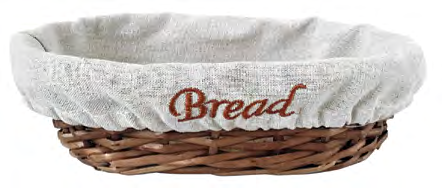 11) Oval Ekmek Sepeti With Fabric Bread Basket Oval GRV -