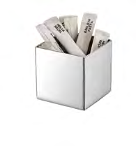 square Salt Shaker-Napkin Box Glossy-Matt Ebat: 15 x 8 x 2 cm GRV - 55-2 li Kare Baharatlık Tk.