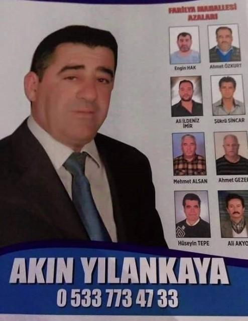 Yılmaz Çincik, Gündoğan Mahallesinin bölünmesiyle oluşturulan, Farilya da Akın Yılankaya, Küçükbük de Ali Akbulut, Yalıkavak Mahallesinin bölünmesiyle oluşan Dirmil de Olcay Topçu, Geriş te