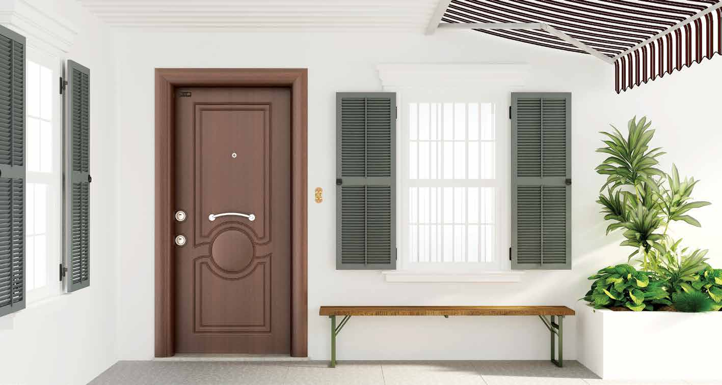 Küre Door series with Polyvinyl Membrane-Coating Polivinil Membran Kaplama Serisi Kapılar Leaf front face has a special design of polyvinyl membrane coat on MDF in width of 18 mm Kanat ön yüz özel