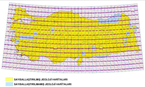 Türkiye Jeoloji Bilgi Bankası projesi ile 1997 yılından beri çeşitli projelere ait haritaların sayısal ortama aktarılarak basıma hazırlanması işlemleri de yapılmaktadır.