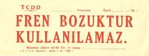 yapıştırılır. Servis sonunda yapılan muayenede 2019 model yapıştırılan vagonlar trenden çıkarılır.