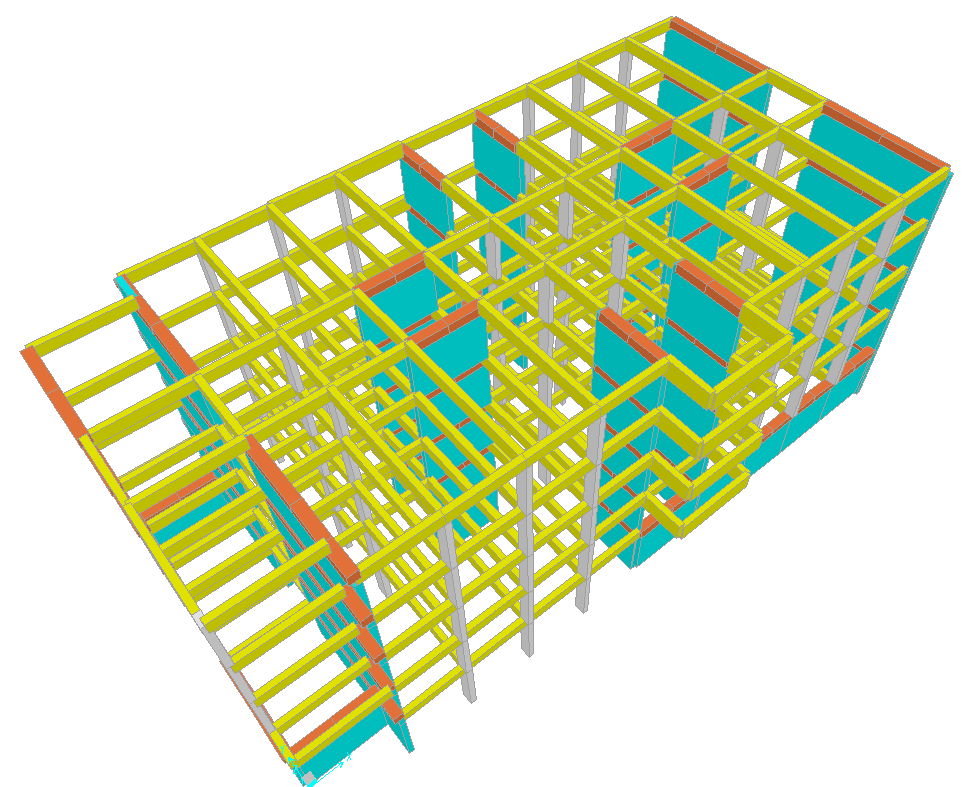 Şekil 5.5-c Okul Binasının Üç Boyutlu Bilgisayar Modeli 5.2.