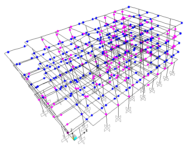 Z2 ye göre x doğrultusunda şiddetli deprem için; C R1 = 1 S di1 = C R1 S de1 = 1 0.087=0.087m u xn1 = d 1 ( Φ xn1 Γ x1 ) = 0.087 1.4018=0.12196m