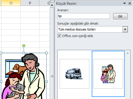 Küçük resim ekleme Küçük resimler Microsoft Office de hazır olarak bulunan küçük boyutlu resimlerdir.