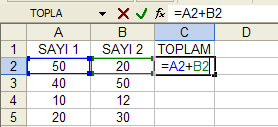 Matematik ve Trigonometri Toplama Şekil 88 İşlev Kitaplığı Grubu İstenilen hücrelerin değerlerinin toplamını bulmak için kullanılır. Birkaç kullanım yöntemi vardır. a.