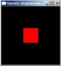 void gosterim(void) glclear(gl_color_buffer_bit); glcolor3f(1.0, 0.0, 0.0); glbegin(gl_polygon); glvertex2f(-0.5, -0.