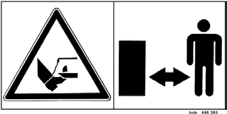 Uyarı şekilleri CE işareti Üretici tarafından takılması gereken CE işareti, dışarıya doğru makinenin makine