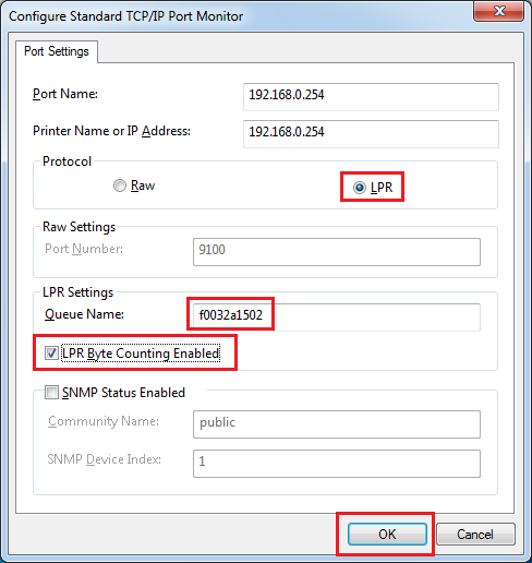 "Custom"ı seçin ve ardından "Settings " seçeneğine basın "LPR"yi seçin, "Queue Name"de kuyruk