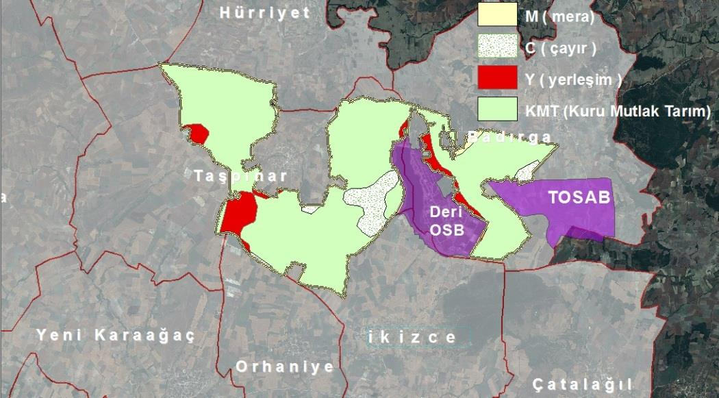 Sınıf Tarım Arazisi 85,6 950,5 TOPLAM 1110,8 BATIOSB (TEKNOSAB) STATİP