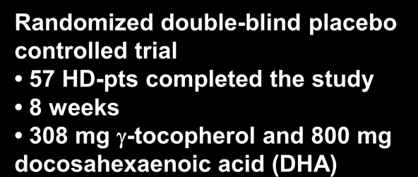 Statins Tocopherols Randomized double-blind
