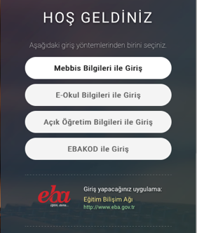 EBA GİRİŞ EBA sitesine giriş yapmak için E-Okul bilgileriniz yeterli olacaktır.