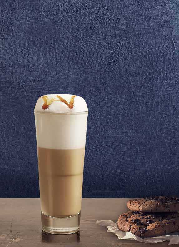 Biz ișin KAHVESİNDEYİZ Kış soğuklarına tatlı bir mola Eşsiz latte lezzetinin karamel ve krema