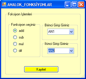 44 5.8 Analog Fonksiyonlar: Programın diğer özelliklerinden biriside hesaplama ve analog veri işleme fonksiyonlarıdır.