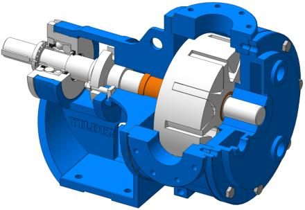 Sıvının pozitif deplasmanı (yer değiştirmesi) rotor ve avare dişlisinin dişleri arasındaki boşluğun komple dolmasıyla sağlanmaktadır.