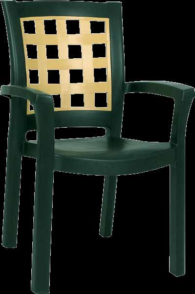 MAKI Kahverengi Teak Özel kompaunt polipropilenden mamül olan Maki koltuk çift renklidir, ahşap dokulu ve mat yüzeylidir.