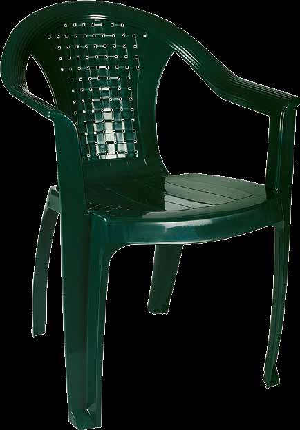 PALMIYE Özel kompaunt polipropilenden mamül olan Palmiye koltuk istiflenebilir, hava koşullarına dayanıklıdır ve antistatik özellik taşır.