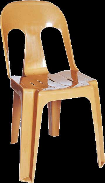 GUL Kahverengi Teak Özel kompaunt polipropilenden mamül olan Gül sandalye istiflenebilir, hava koşullarına dayanıklıdır ve antistatik özellik taşır.