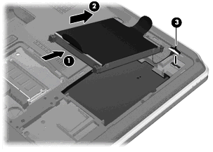 3. Sabit disk sürücüsünün kablosunu sistem kartındaki sabit disk sürücüsü