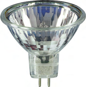 Brilliantline (Dichroic) : Bir cam reflektör içine optiksel olarak yerleştirilmiş eksenel filamanlı, düşük gerilimli, ksenon gazlı halojen yanıcı ampuller Özellikleri: Net tanımlı ışın dağılımı ile
