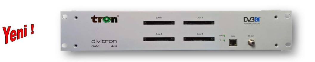 4xCAM (Digitürk & D-Smart & FILLOX ISS) Opsiyonel olarak dahili 4 CAM girişi ile şifreli platform uygulamalarında yüksek verimlilik ile kullanılabilir.