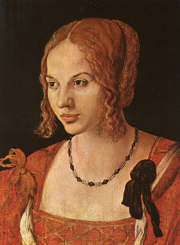 99 Resim 4.81. DÜRER Albrecht, Genç Venedikli Kadın,m, 33x25 cm,özel Koleksiyon, Almanya, 1505 35x26 cm.