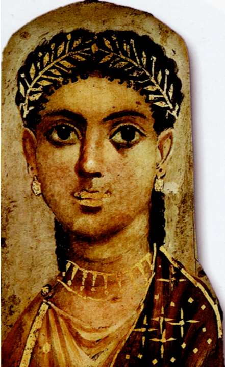 29 Resim 4.11. Feyyum Portresi, Parlak Genç Kız, Mısır Parlak Genç Kız portresi isimli resminde başında altın taç betimlenmiş, elbiseleri ise altın desenlerle süslenmiştir.(resim 4.