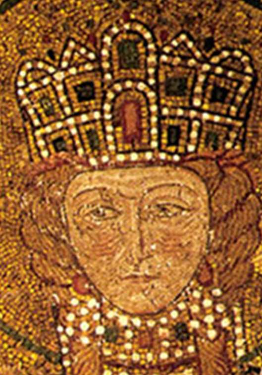 43 Resim 4.26. Anna Komnenos, Komnena, Mozaik, Ayasofya Resimdeki mozaik portrede görülen Anna Komnenos, bilim insanı imparator Aleksi Komnenos un kızıdır.