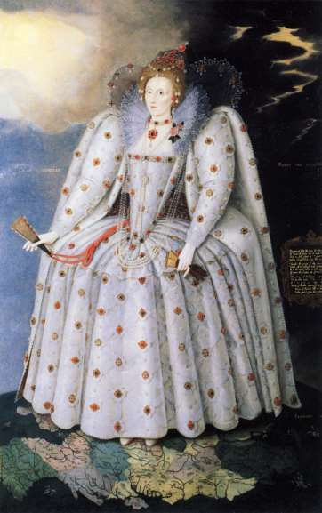 83 Resim 4.65. Kraliçe I. Elizabeth Portresi, National Portre Galeri, Londra 1591 Resimlerde inci, bereket ve zenginlik anlamları dışında da kullanılmıştır. Kraliçe I. Elizabeth (1533-1603) tablosunda, dönemin saç modeli nedeniyle inciler ve altın kürecikler figürde saçlarına serpiştirilmiş görülür.