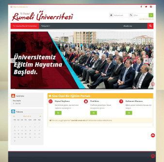 T.C. İstanbul Rumeli Üniversitesi 1.2. T.C. İSTANBUL RUMELI ÜNIVERSITESI EĞITIM PORTALI Bu kısımda eğitim portalı genenel görüntüsü ve kullanım imkanları yer almaktadır. 1.2.1. Sisteme Giriş Eğitim portalına giriş için cihazınızda bulunan internet tarayıcısı ile uzem.