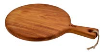 Malzeme Kalınlıkları: 2,5cm LV AS 291 IR 30 x 43 cm 1-2 0,93 kg Description: Wooden Service and Cutting Board, Round Shape, Iroko